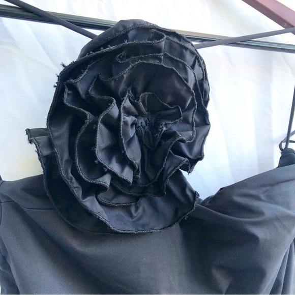 ZARA | NWT ASYMMETRICAL FLORAL ROSETTE SWIMSUIT ONE-PIECE IN BLACK XL - Picture 7 of 10